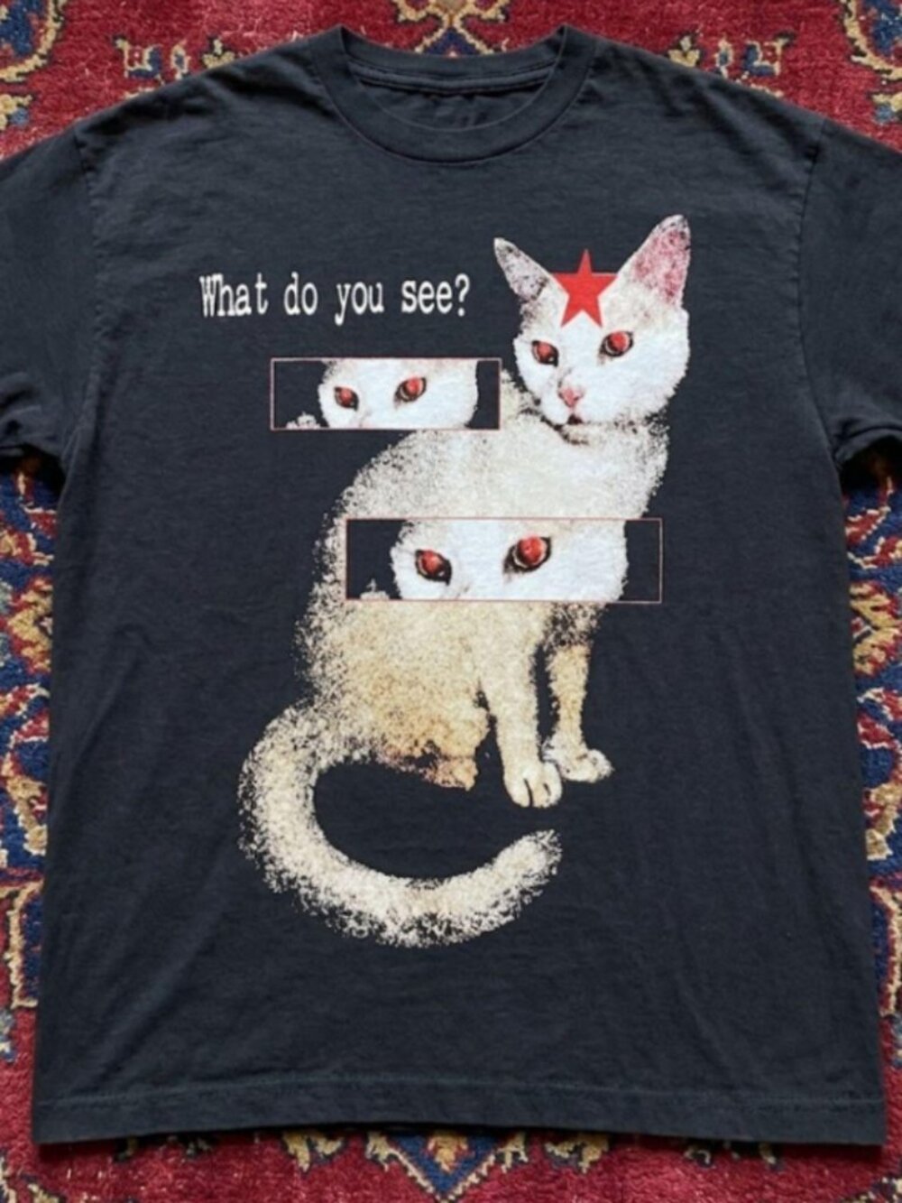 Black Cat what do you see tee graphic